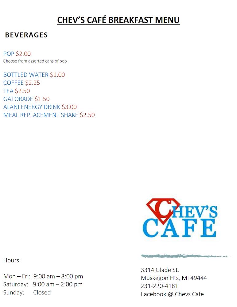Chevs Cafe Menu image 4